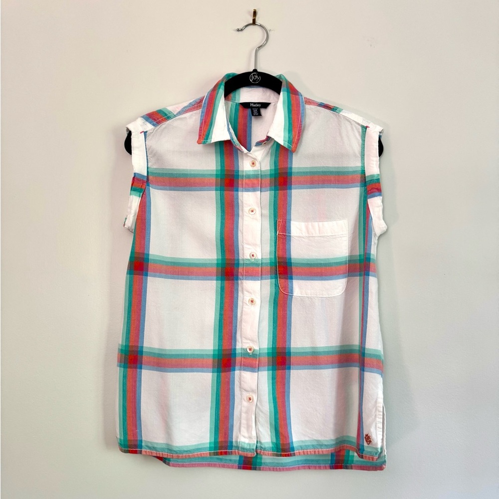 Hatley Plaid Sleeveless Button-up Shirt